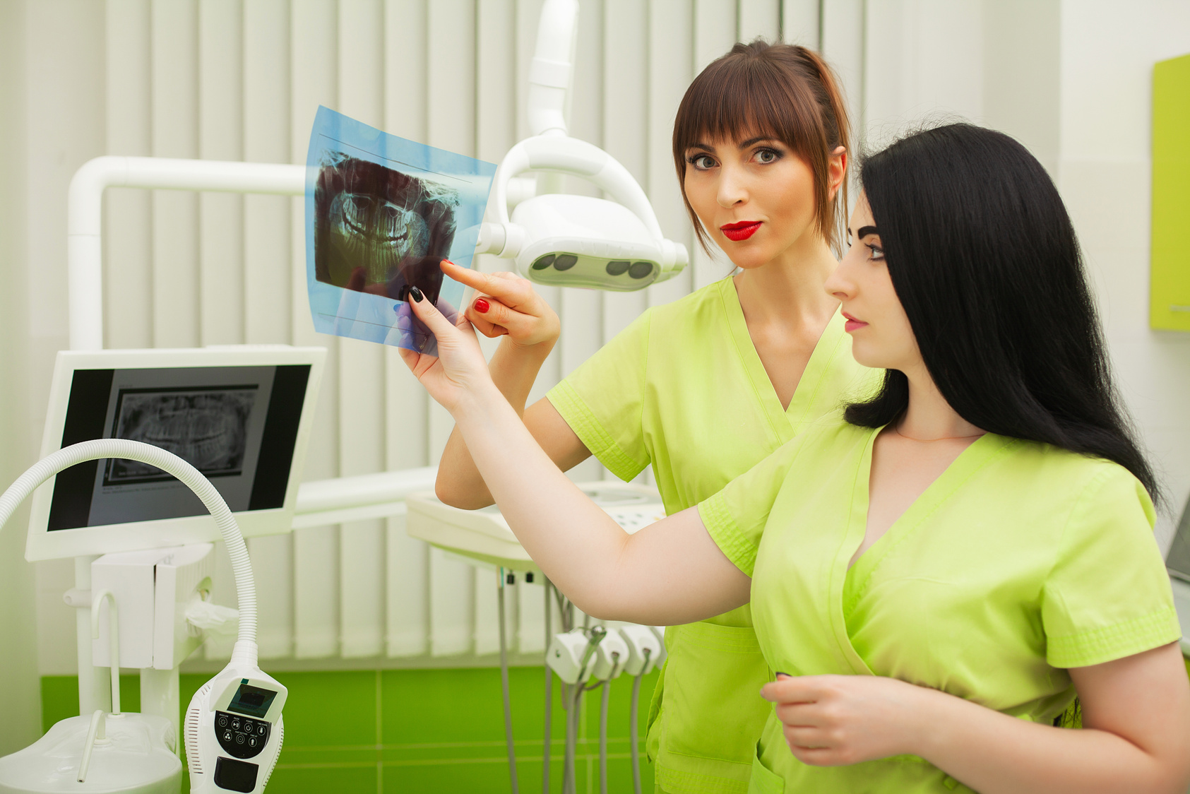 Dental Clinic Staff with Dental Xray